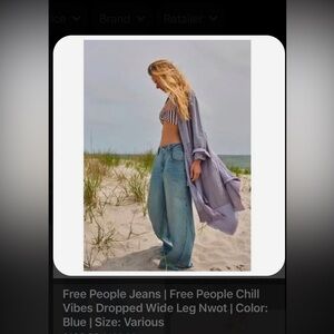 Free People Wide Leg Jeans NWOT Size 27